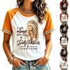 Women's Fashion Casual Short Sleeve Neck Pullover Top with Star Print Design