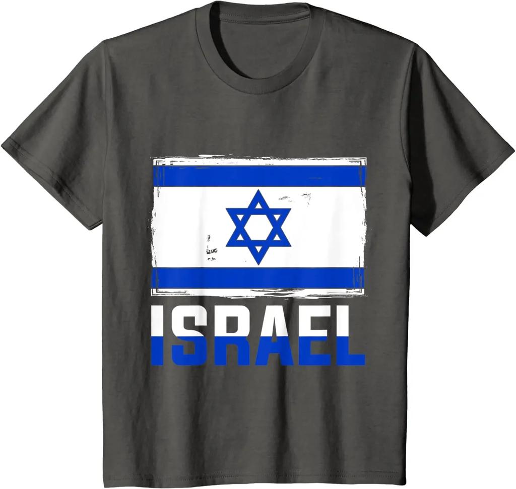 Israel Flagge T-Shirt 100% Baumwolle Rundhals Sommer Kurzarm Lässig Herren T-Shirt Größe S-3XL