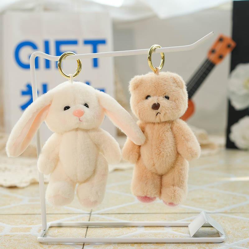 Plüsch-Pandabären-Schlüsselanhänger mit weichem Kurzflor für Kinder und Sammler