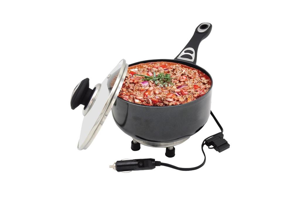 Electric pot with lid for car 18 cm x 8 cm 150W 12V AMIO-02534