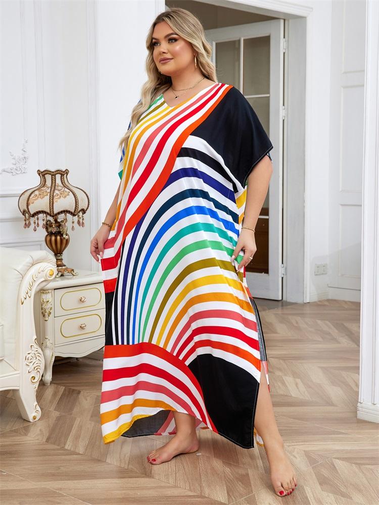 EDOLYNSA Cotton Long Beach Dress Cover-Ups for Women Pareo De Plage Swimsuit Cover Up Beach Sarongs Swimwear Kaftan Beachwear Q1476