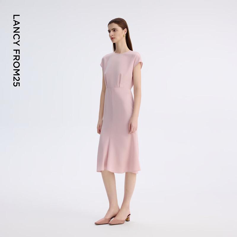 Langzi French Style Mulberry Silk Mermaid Midi Dress
