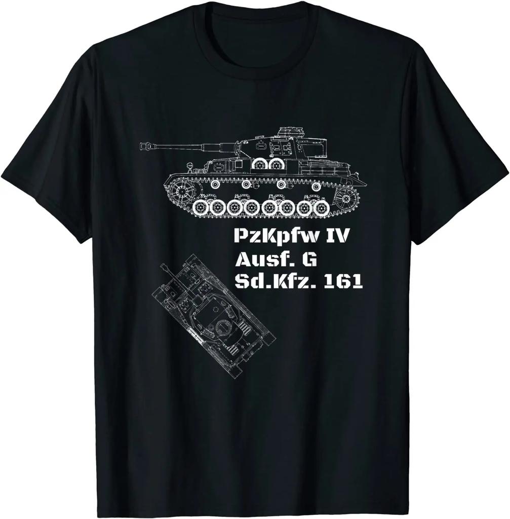 Pzkpfw IV Ausf.G Sd Kfz. 161 WWII German Panther Tank T-Shirt. Premium Cotton Short Sleeve O-Neck Mens T Shirt New