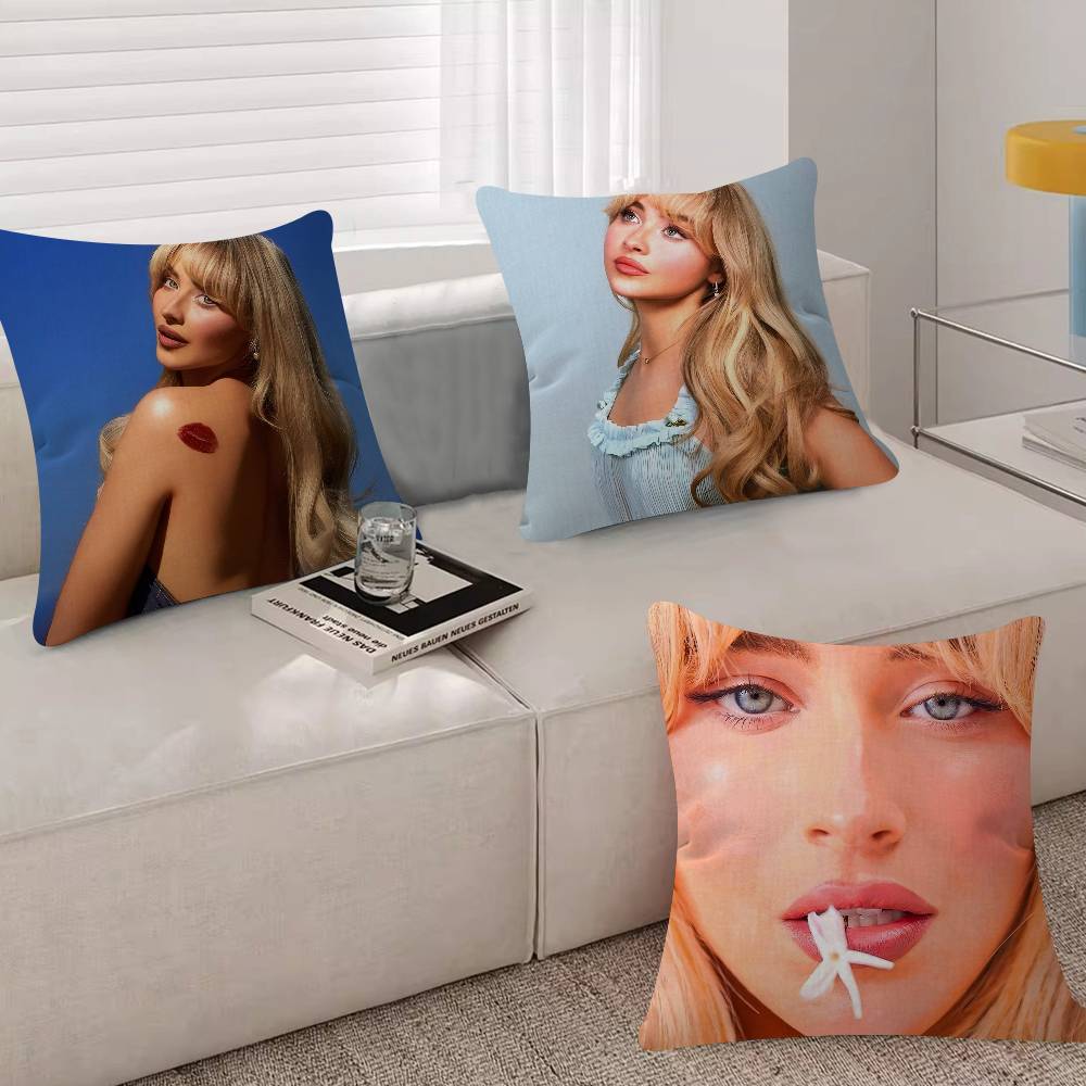 Pop Beautiful Singer S-Sabrina Carpenter Cushion Cover Decorative Pillow Sofa Home Decor Case Pillow Cases