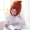 Diadema con Forma de Caca Sombrero de Felpa Gorra de Dibujos Animados con Orejeras Accesorios para Fotos de Cosplay de Halloween