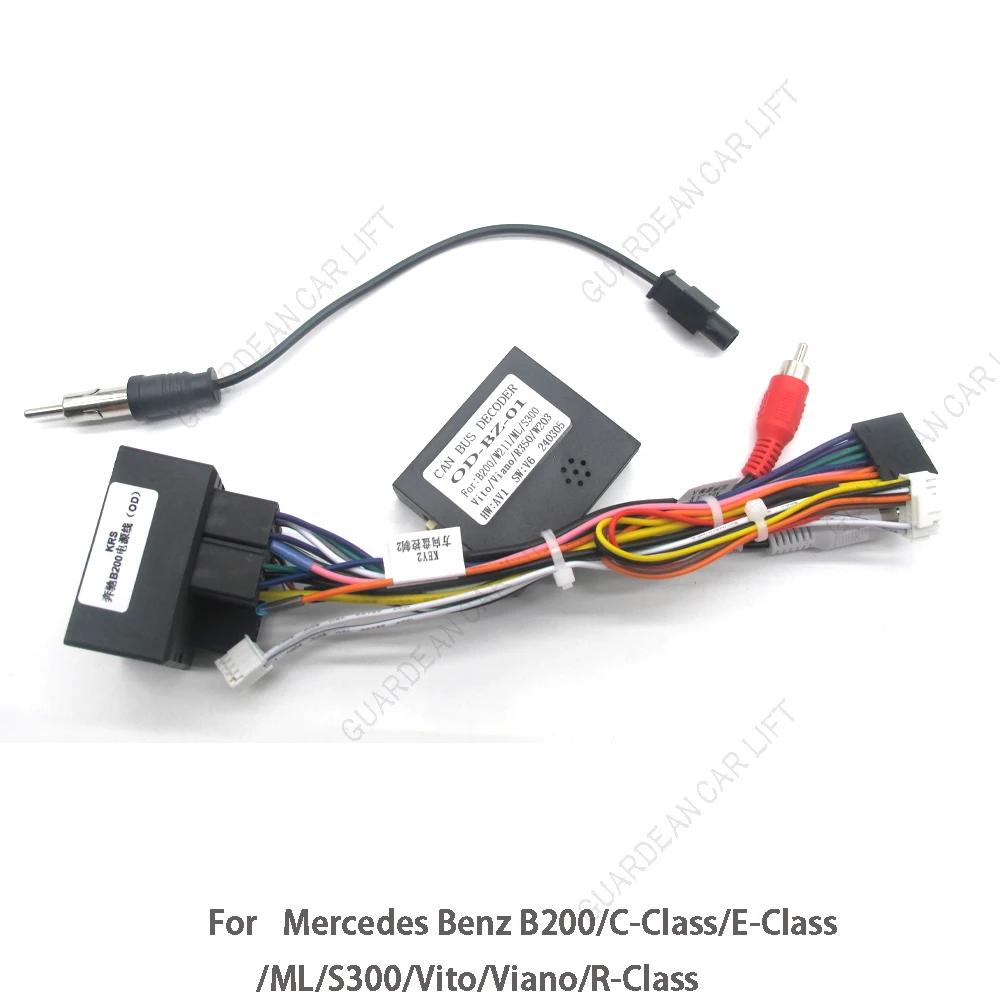 Car Android 16PIN Power Wiring Harness Cable With Canbus For Mercedes Benz B200/C-Class/E-Class/ML/S300/Vito/Viano/R-Class