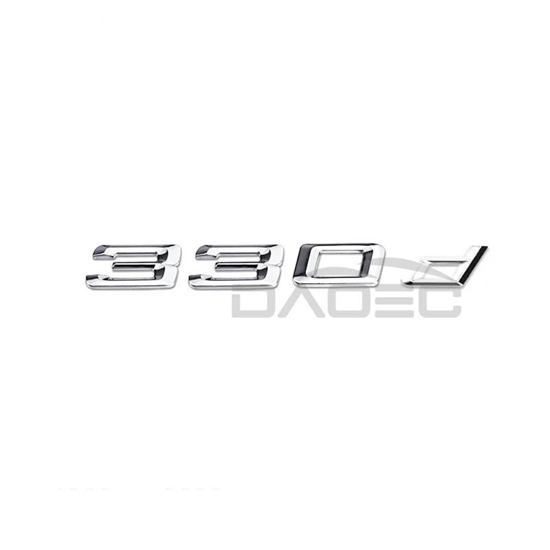 Car 3D ABS Trunk Letters Logo Badge Emblem Decals Sticker For BMW 3 Series 320d 325d 328d 330d 335d E46 E90 E91 F30 F31 F34 G20 SU1
