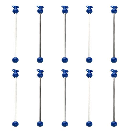 10Pcs Bead Pole Gradient Color Keychain Bars Metal Rod Links DIY Projetos Pingente Jóias Fazendo Acessórios