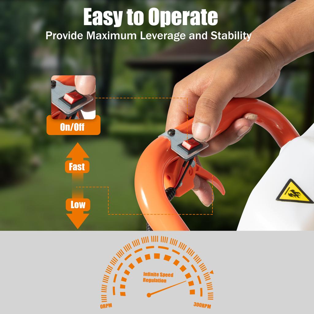 71CC Post Hole Digger with 3 Drill Bits - 2.3KW Ice Auger 2-Stroke Garden Auger for Planting/Bulb Bedding