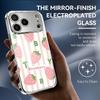Ins Fruit Fashion Phone Case For iPhone 17 16 15 14 13 12 Pro Max Plus Electroplated Metal Shockproof Bumper Case Glass Back