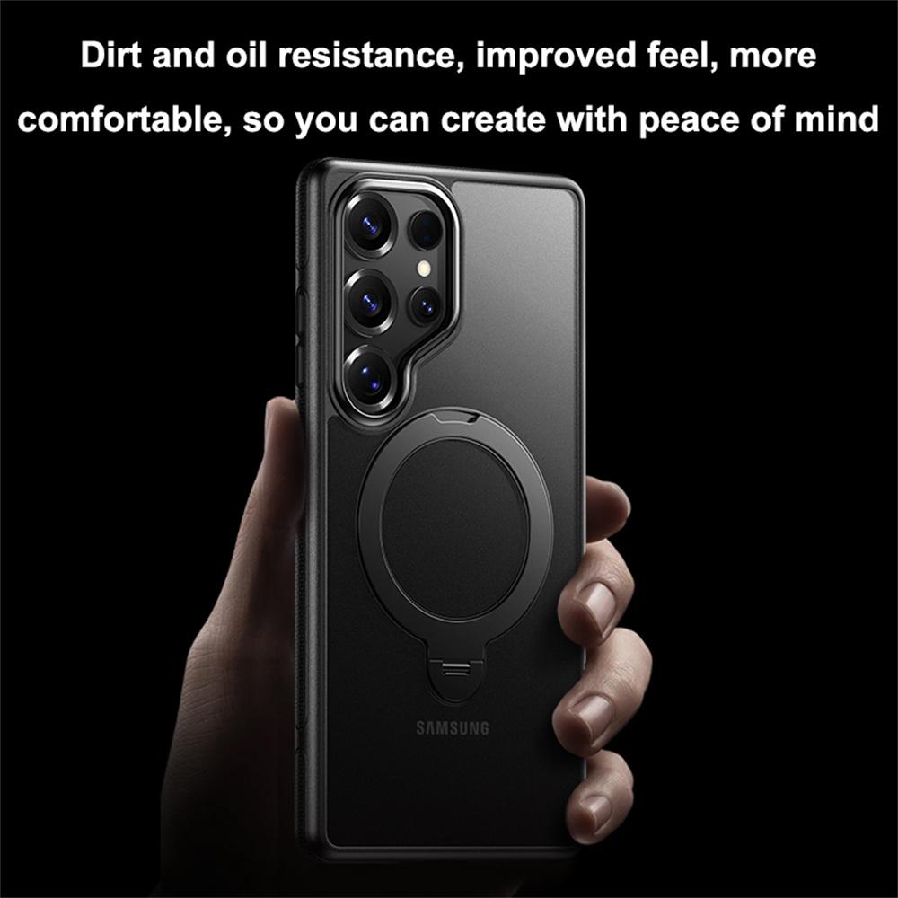 For Samsung Galaxy S25 Ultra Case Compatible with MagSafe Drop Proof TPU PC Kickstand Phone Cover