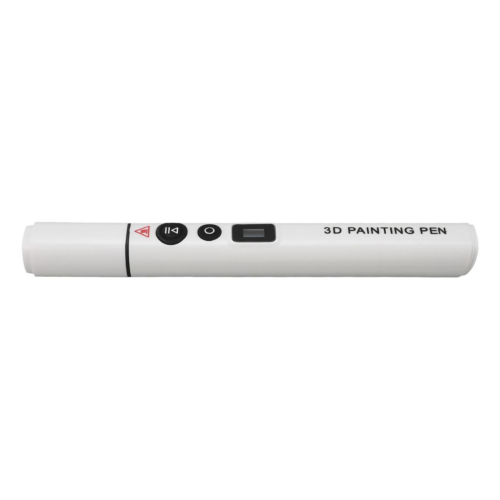 Smart High Temperature 3D Printing Pen Ergonomic LCD Screen 3D Printing Pen for PLA ABS White