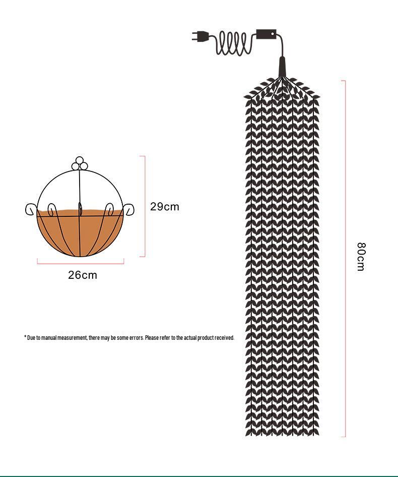 Willow Leaf LED String Lights for Ceiling & Curtain Decor