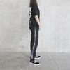 Off-White Side Stripe Letter Print Casual Knit Sweatpants Men Bottoms Black OMCH008E18A200011000