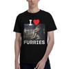 I Heart Furries Funny Cringe Furry Alpha Werewolf Wolf Meme T Shirts for Men Summer T-Shirts Comfortable Tee Shirt Big Size T...