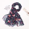 Winter Women Scarf Christmas Pattern Lightweight Soft Fabric Long Shawl Wrap Scarf for Holiday Season Casual Daily Wear