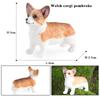 Oenux Dog Animals Model Bulldog Corgi Shiba Inu Husky Pug Schnauzer Chihuahua Puppy Figurines PVC Cute Collection Toy Kid Gift