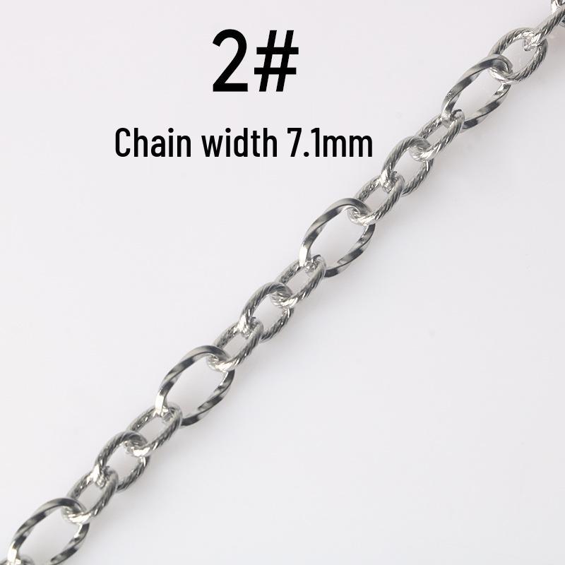Oval Thread Stainless Steel & Titanium Chain for DIY Jewelry Accessories