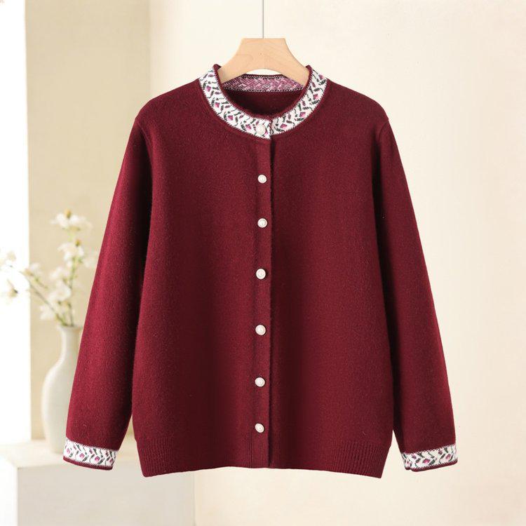 

Mom s 2026 Spring Fashion Sweater for Middle-Aged and Elderly Women 3XL