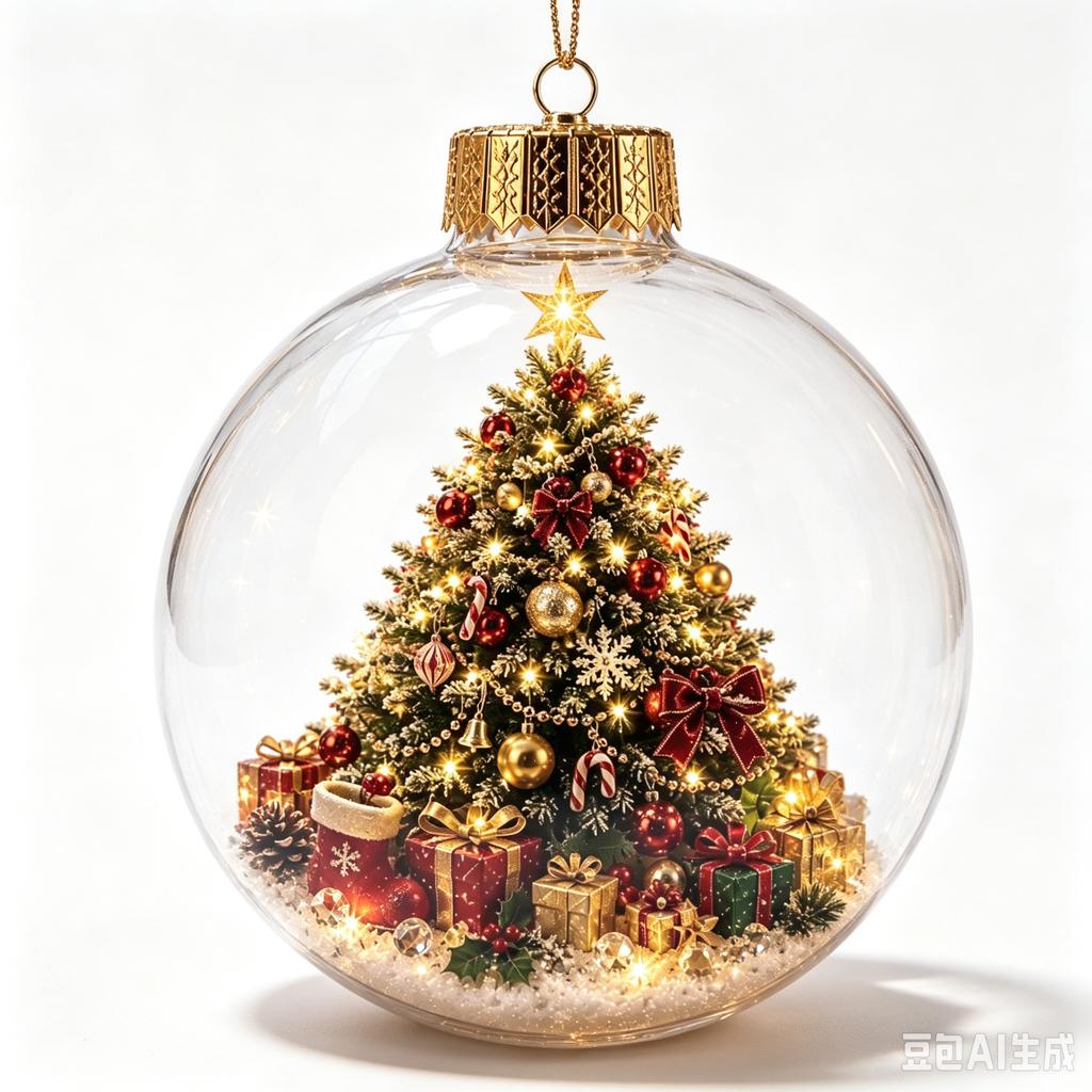 Leuchtende Weihnachtsgeschichte Ornamente 8x8cm Kunststoff Weihnachtsbaum Hängekugel mit Aufhängeseil Festlicher Anhänger Dekor für Weihnachtsbaum