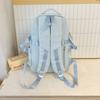 Schoolbag College Style School Bag Women's High Value 1011 New Large Capacity Bow Backpack Junior High School Student Backpack