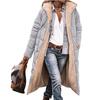 Einfarbige Kapuzen-Baumwolljacke Langarm-Fleece-Mantel Dicke Warme Überjacke