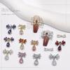 Princess Rhinestone Bow Nail Art Stickers - Colorful Crystal Pendant Accessories