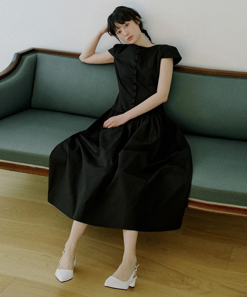 Riorg Woi Bean Button Long Ops Black
