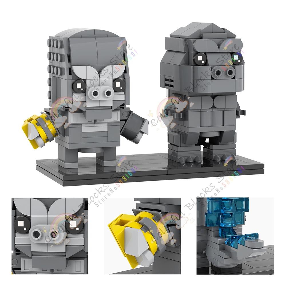 Horror Movie Series Creative Building Blocks DIY Squareheads Characters Models MOC Assembled Bricks Toys Surprise Gifts For Kids