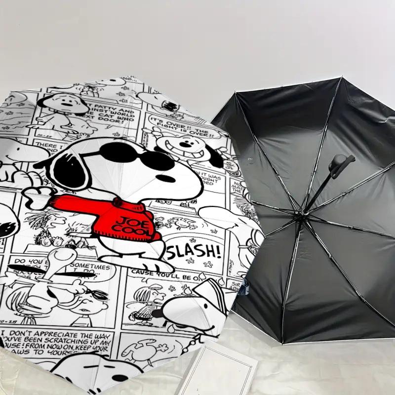 1PC Snoopy Joe Cool Umbrella-9-Rib Reinforced, Automatic Open, Lightweight & Durable, Cute Fashion Accessory for Outdoor-P0761