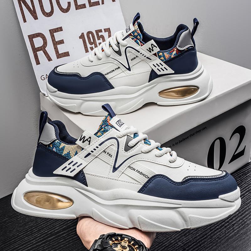 Autumn men's shoes new 2025 breathable youth sports shoes trendy versatile platform casual running dad shoes men