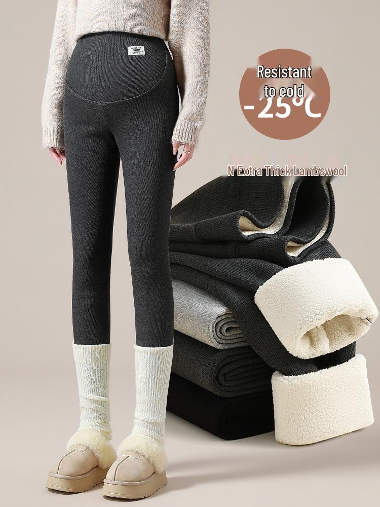 Maternity Fleece-Lined Winter Warmth Pants for Pregnant Women XL (115-125 lbs)