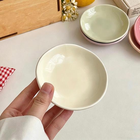 Ceramic Dipping Sauce Dish for Hot Pot BBQ Small Condiment Plate for Sushi Soya Sauce Vinegar Dishwasher Safe Appetizer Bowl