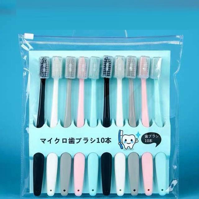 10pcs Macaron soft bristle toothbrush