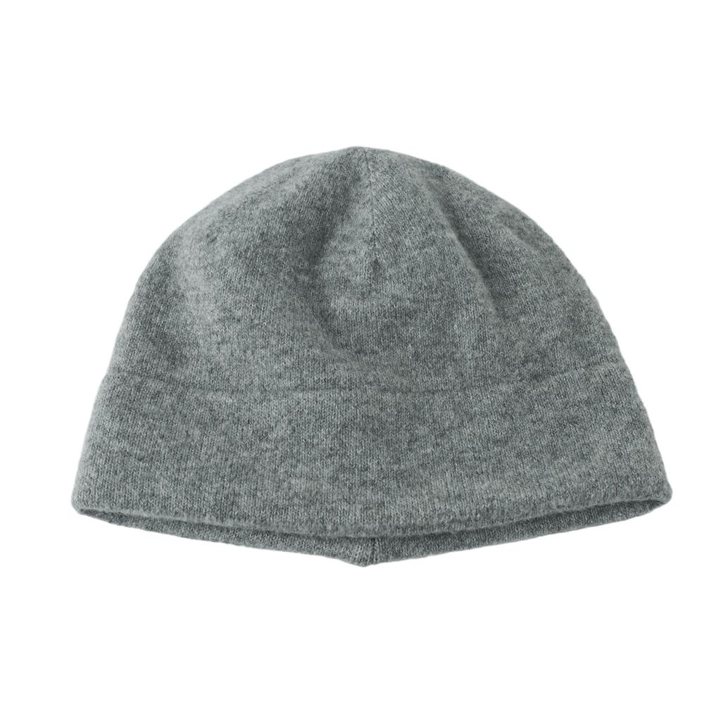 Big head circumference friendly simple solid color knitted bucket hat short brim modified face shape small autumn and winter warm wool hat