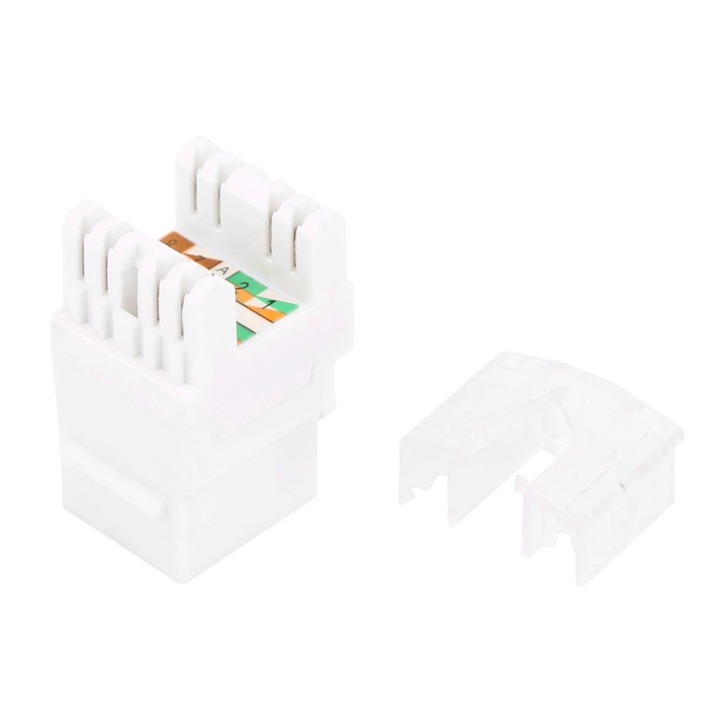 3pcs 180 degrees Module Category 6 Unshielded 10 Gigabit Networks Information Connector Socket