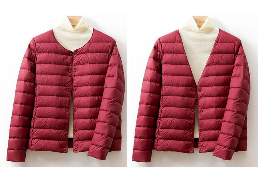 Women's 90% Down Cloud Puff Lightweight Jacket - Short, Round Neck, Long Sleeve for 2026 Autumn/Winter
