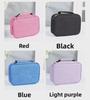 Macaron Colorblock Large Capacity Art Student Pencil Case - Double Layer Oxford Cloth Paintbrush Storage Bag