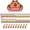 5-50Pcs Capibara Keychains Yellow Capybara Keyring For Bag Cell Phone Hanger Cute Car Key Pendant Small Gift Hairpin Accessories