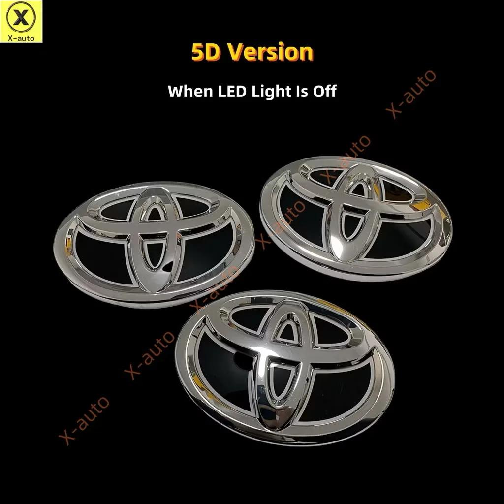 High quality 4D Car Front Grille Trunk Logo LED Light Retrofit for Toyota Hilux Prius Avensis Auris Corolla Camry RAV4 VIOS SIEN FO1