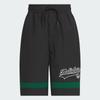 Adidas Originals Casual Sports Suit Comfortable Soft Trendy Loose Short Sleeve Shorts Kids Suit Black Dark-Green KC1515