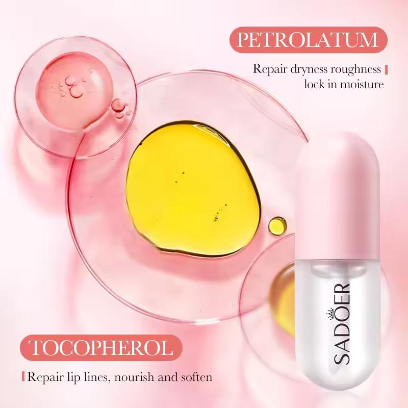 Lippenaufpolsterndes Ätherisches Öl Sofortige Sexy Lippenpflege Nährend Anti-Falten Feuchtigkeitsspendend Ultimatives Aufpolsterndes Lippenstift-Gloss Serum Kosmetik
