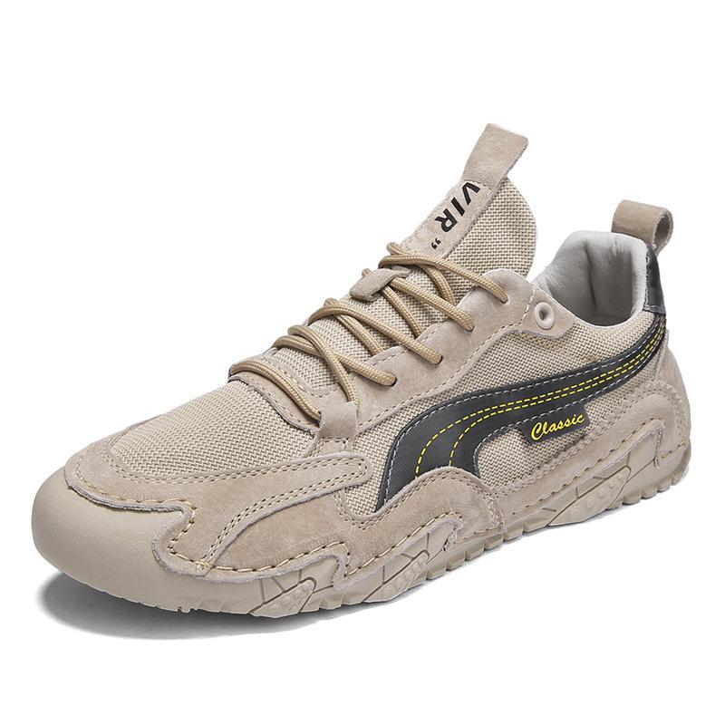 Men's Shoes Spring and Summer 2024 New Mesh Breathable Soft-soled Sports Shoes Men's Daily Running Casual Shoes Leather Jinjiang Shoes