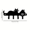 Metal Wall Key Holder with Cat Silhouette Heavy Duty Key Hooks for Entryway Kitchen Garage Storage