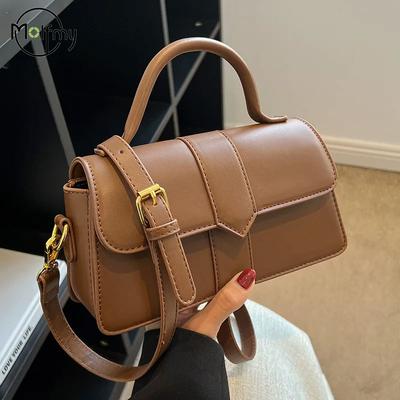 Pu Leather Women's Bags Fashi Shoulder Bag Women Handbag Crossbody Square Bag Vintage Underarm Handbag Square Satchel Bolsas