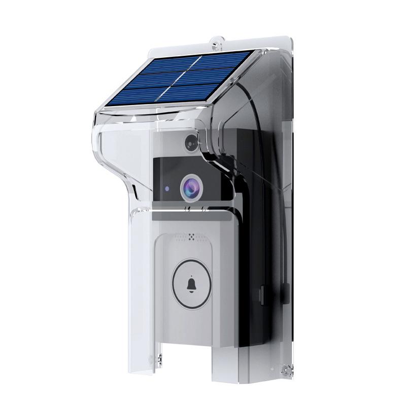 High Definition Wireless Video Doorbell with Solar Rain Cover Smart Doorbell Voice-changing Intercom Surveillance Camera