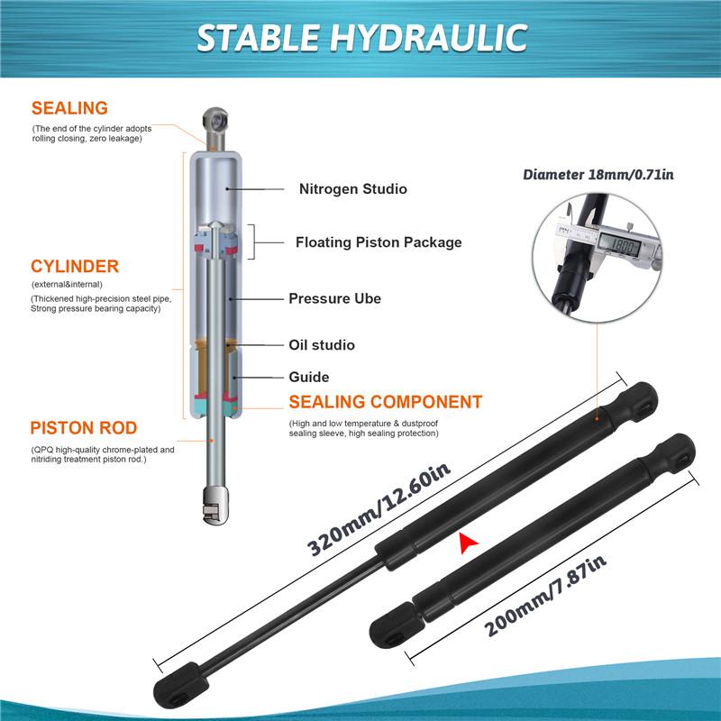 

2Pcs/set For Ford Mustang Trunk Support Rod 2015- (with Spoiler) Rear Tailgate Boot Gas Struts Car Accessories PM3865