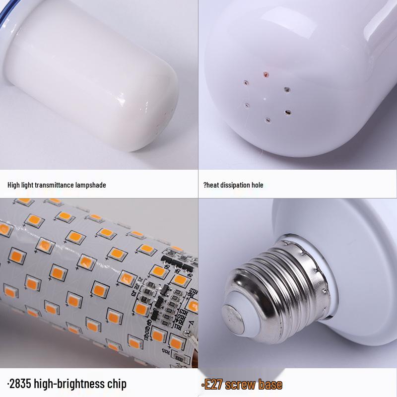 LED Christmas Flame Light Bulb with Gravity Sensor - 4 Modes