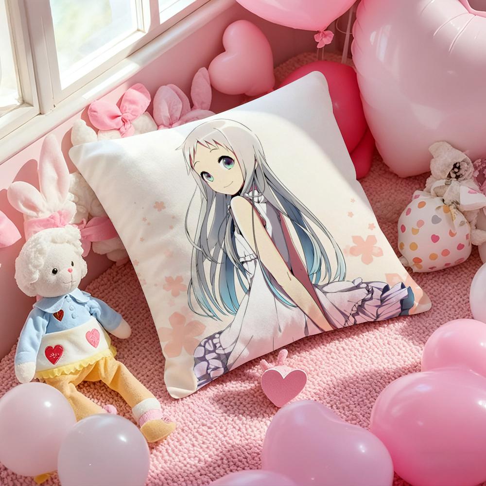 Romantic Anime A-AnohanaS Cushion Cover Pattern Printed Pillowcase for Living Room Sofa Cushion Cover & Bedroom Decor