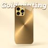 Gold textured design electroplated glass phone case suitable for iPhone 17 16 15 14 13 12 11 Pro/Max/Plus anti drop back cover